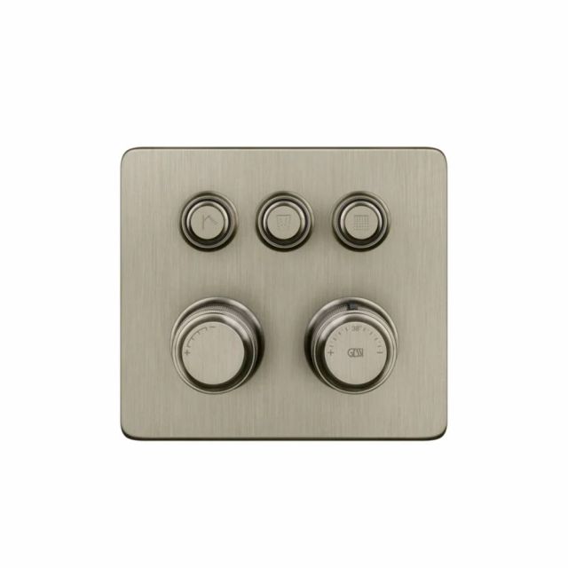 Gessi Hi-Fi Eclectic Compact Miscelatore Termostatico 65234+63001-Finox Brushed Nickel