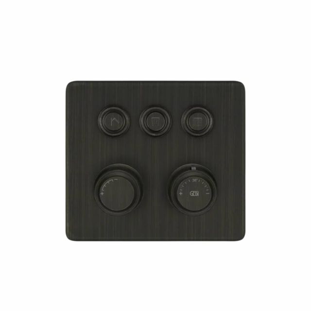 Gessi Hi-Fi Eclectic Compact Miscelatore Termostatico 65234+63001-Aged Bronze