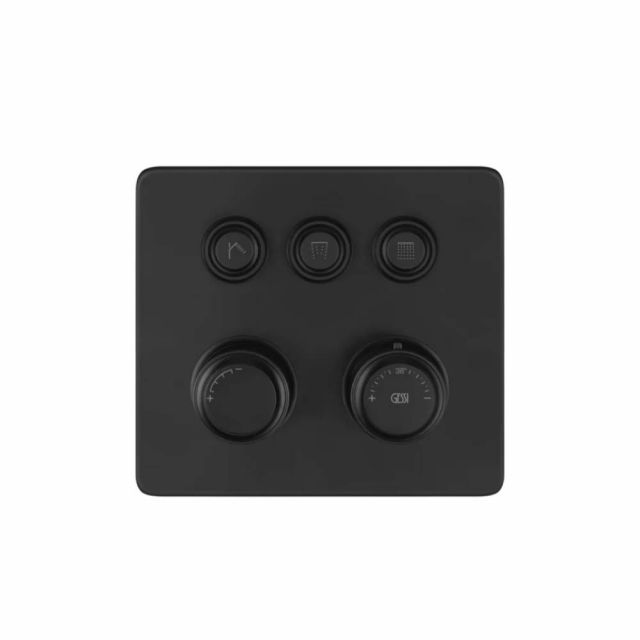 Gessi Hi-Fi Eclectic Compact Miscelatore Termostatico 65234+63001-Matte Black