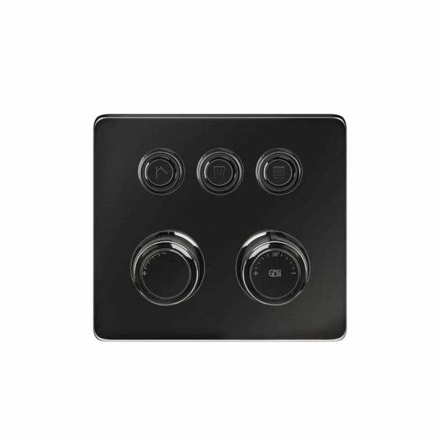 Gessi Hi-Fi Eclectic Compact Miscelatore Termostatico 65234+63001-Black Metal PVD