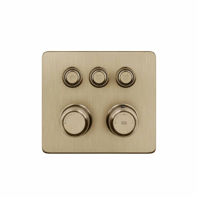Gessi Hi-Fi Eclectic Compact Miscelatore Termostatico 65234+63001-Warm Bronze Brushed PVD