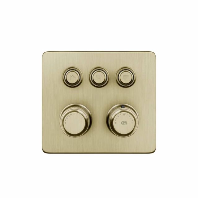 Gessi Hi-Fi Eclectic Compact Miscelatore Termostatico 65234+63001-Brass Brushed PVD