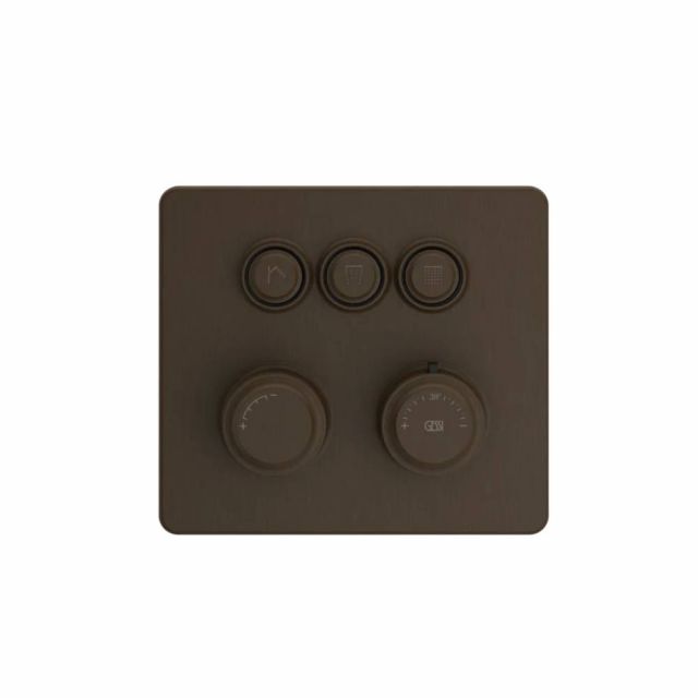 Gessi Hi-Fi Eclectic Compact Miscelatore Termostatico 65234+63001-Dark Bronze - Gessi