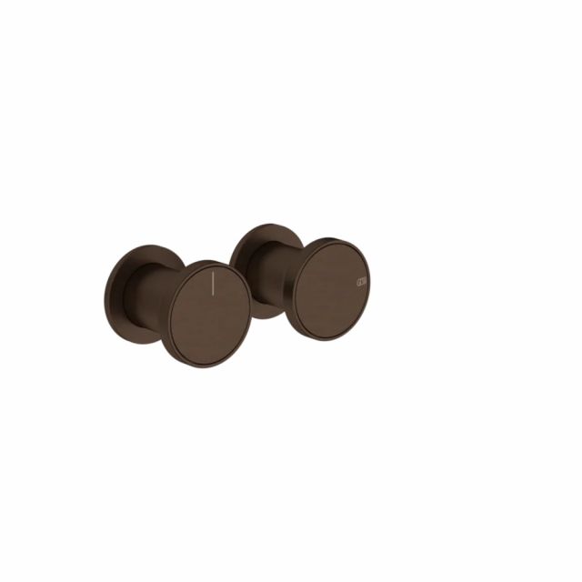Gessi Origini Miscelatore Doccia + Parte ad Incasso 54073+66079-Dark Bronze - Gessi