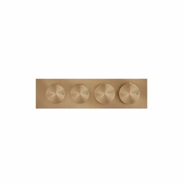 Gessi Origini Miscelatore Termostatico Doccia + Parte ad Incasso 63011+66222-Warm Bronze Brushed PVD