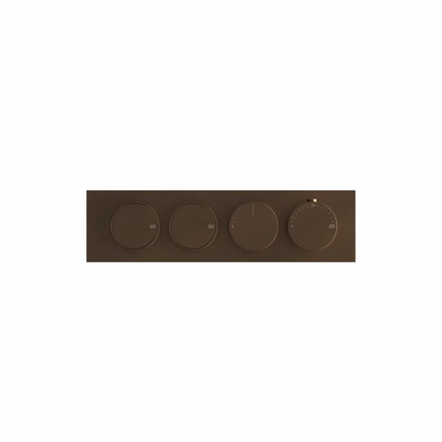 Gessi Origini Miscelatore Termostatico Doccia + Parte ad Incasso 63011+66222-Dark Bronze - Gessi