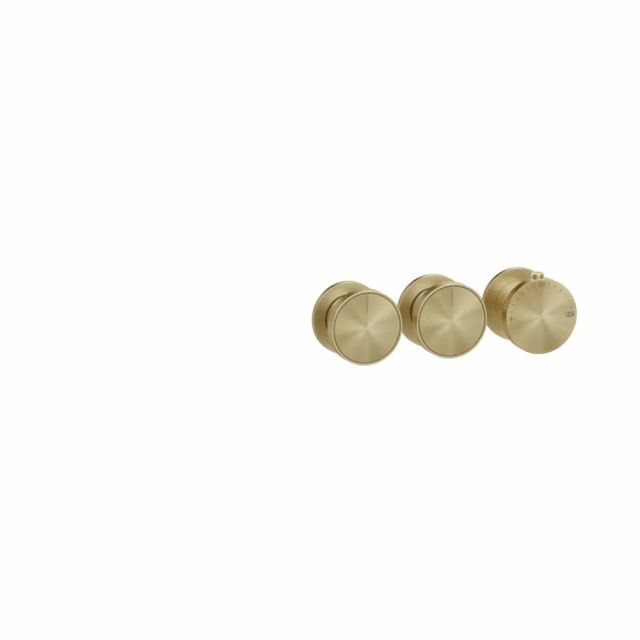 Gessi Origini Miscelatore Termostatico Doccia + Parte ad Incasso 09264+66334-Brushed Brass PVD