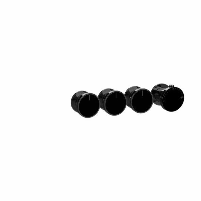 Gessi Origini Miscelatore Termostatico Doccia + Parte ad Incasso 09266+66336-Black Metal PVD