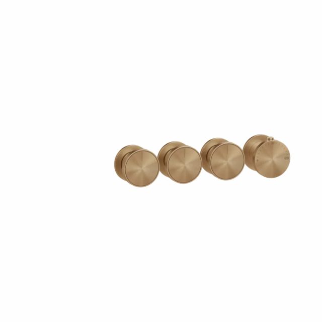 Gessi Origini Miscelatore Termostatico Doccia + Parte ad Incasso 09266+66336-Warm Bronze Brushed PVD