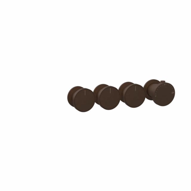 Gessi Origini Miscelatore Termostatico Doccia + Parte ad Incasso 09266+66336-Dark Bronze - Gessi