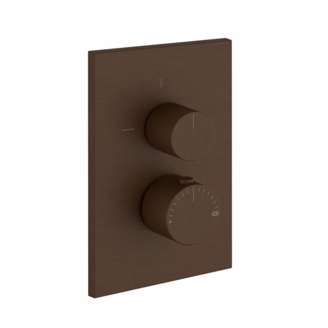 Gessi Habito Unito Miscelatore termostatico a 2 vie 70031+09269-Dark Bronze - Gessi