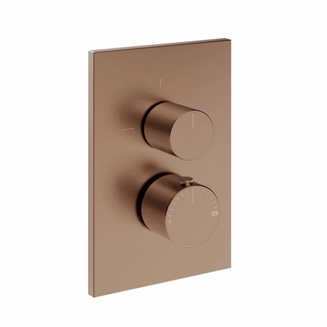 Gessi Habito Unito Miscelatore termostatico a 3 vie 70039+09269-Copper Brushed PVD