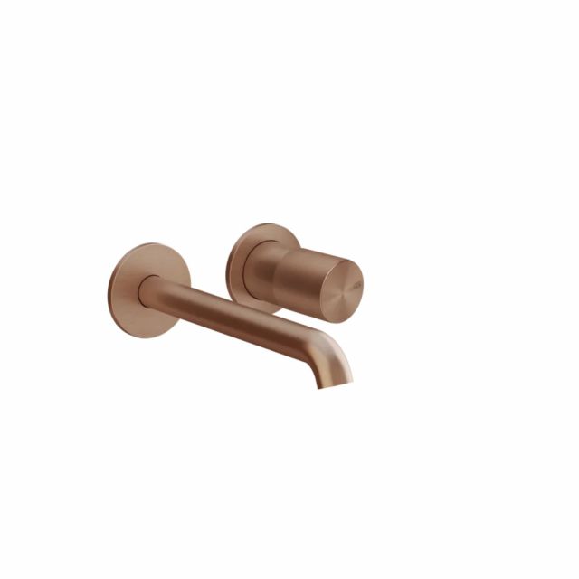 Gessi Habito Unito Miscelatore lavabo 70088+54198-Copper Brushed PVD