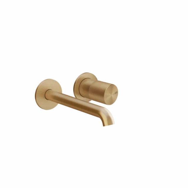 Gessi Habito Unito Miscelatore lavabo 70088+54198-Warm Bronze Brushed PVD