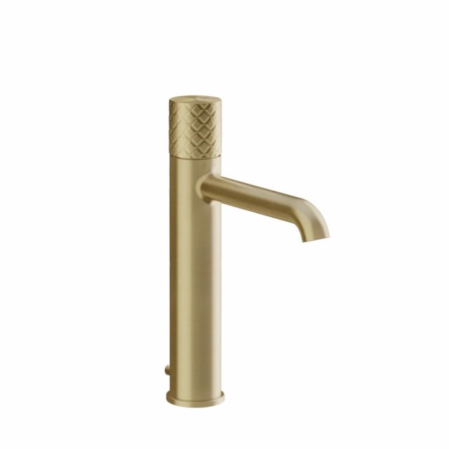 Gessi Habito Intreccio Miscelatore lavabo medio 70105-Brass Brushed PVD