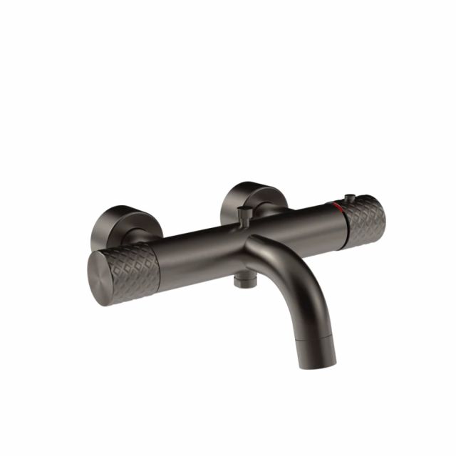 Gessi Habito Intreccio Miscelatore vasca termostatico 70113-Black Metal Brushed PVD