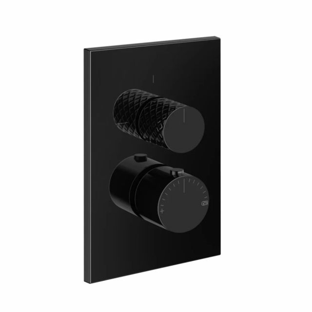 Gessi Habito Intreccio Miscelatore doccia termostatico 70139+09269-Black Metal PVD