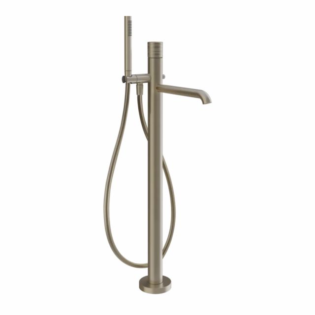 Gessi Habito Trame Miscelatore vasca 70328+46189-Finox Brushed Nickel