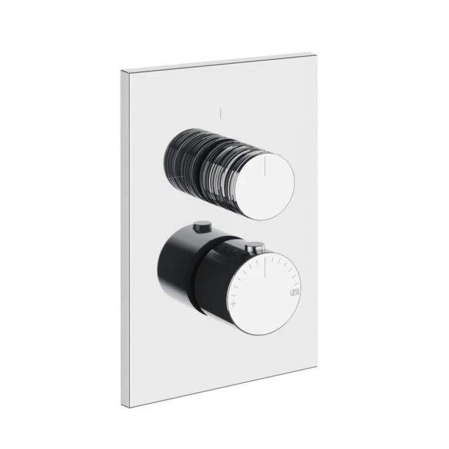 Gessi Habito Trame Miscelatore termostatico a 2 vie 70331+09269-Cromo
