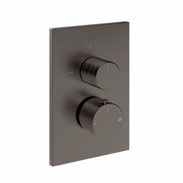 Gessi Habito Trame Miscelatore termostatico a 2 vie 70331+09269-Black Metal Brushed PVD
