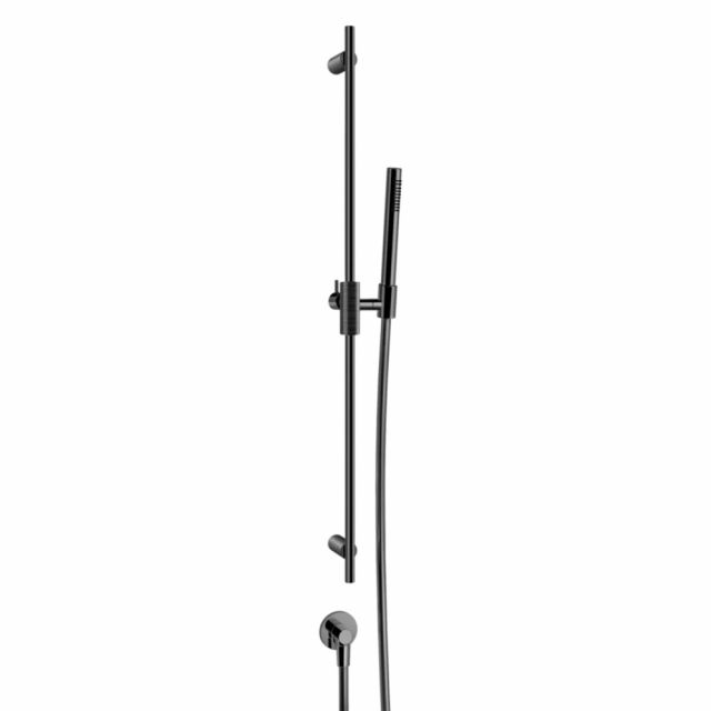 Gessi Habito Trame Asta saliscendi con doccetta anticalcare 70342-Black Metal PVD