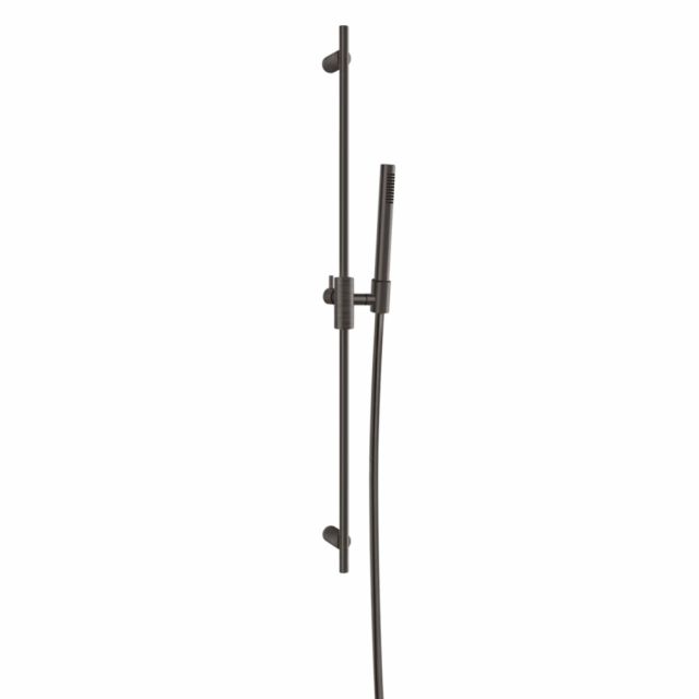 Gessi Habito Trame Asta saliscendi con doccetta anticalcare 70345-Black Metal Brushed PVD