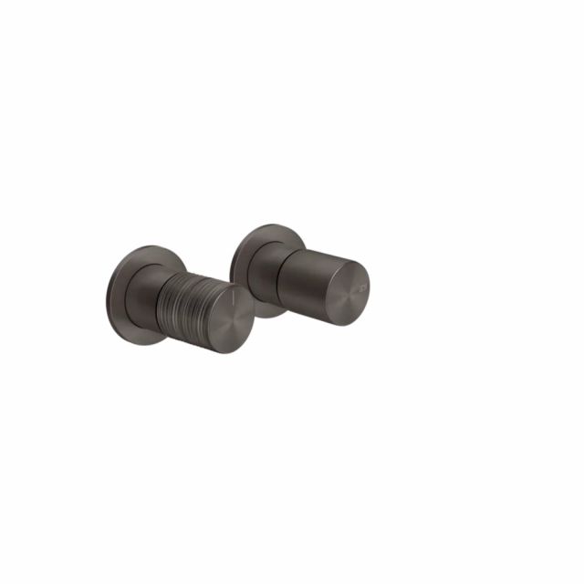 Gessi Habito Trame Miscelatore doccia a due vie 70379+54073-Black Metal Brushed PVD