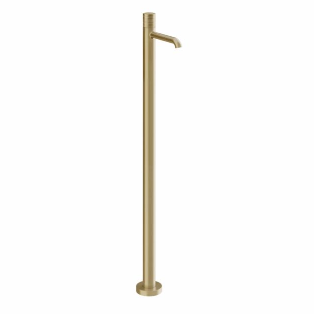 Gessi Habito Trame Miscelatore lavabo da terra 70395+46189-Brass Brushed PVD