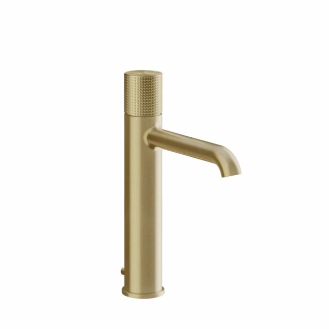 Gessi Habito Cesello Miscelatore lavabo medio 70406-Brass Brushed PVD