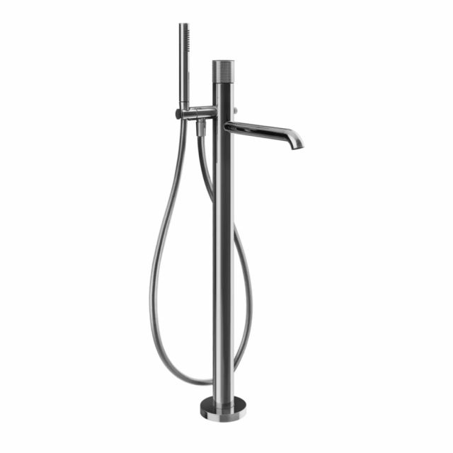 Gessi Habito Cesello Miscelatore vasca da terra 70428+46189-Cromo