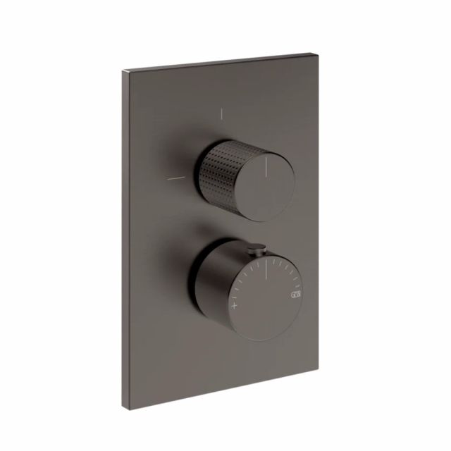 Gessi Habito Cesello Miscelatore termostatico a 1 via 70430+09269-Black Metal Brushed PVD