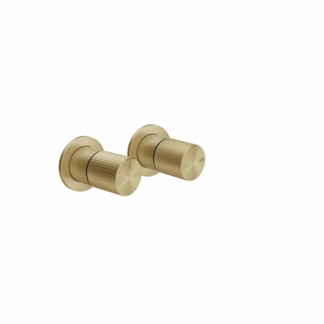 Gessi Habito Cesello Miscelatore doccia a 2 vie 70479+54073-Brass Brushed PVD
