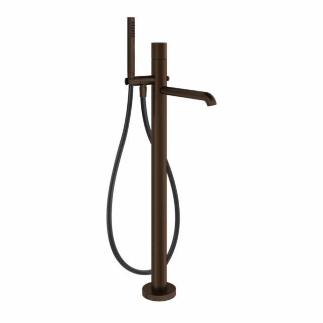 Gessi Habito Diamantato Miscelatore vasca da terra 70628+46189-Dark Bronze - Gessi