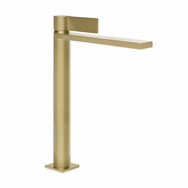 Gessi Inverso Rigato Miscelatore lavabo 73504-Brushed Brass PVD