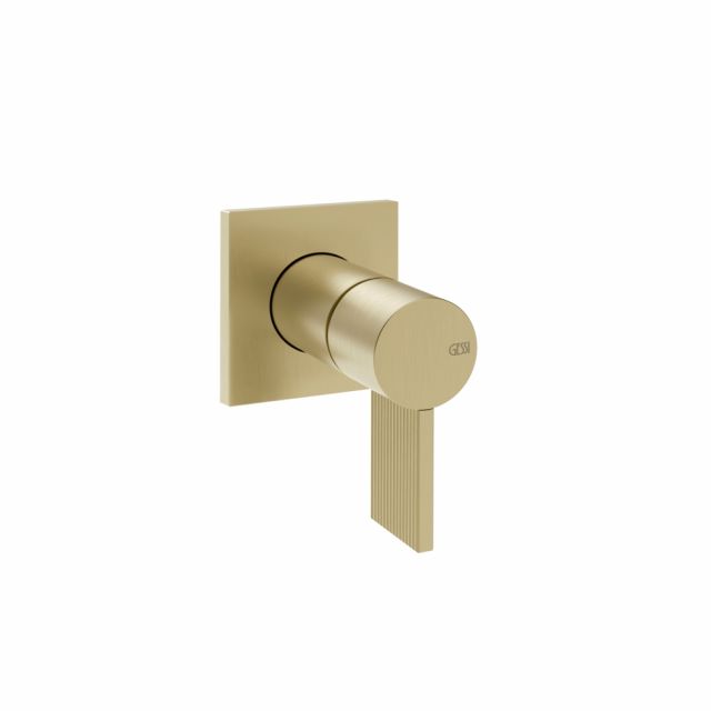 Gessi Inverso Rigato Miscelatore lavabo 73509+63412-Brushed Brass PVD