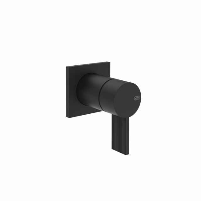 Gessi Inverso Rigato Miscelatore doccia a parete 73519+54055-Matt Black