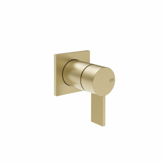 Gessi Inverso Rigato Miscelatore doccia a parete 73519+54055-Brushed Brass PVD