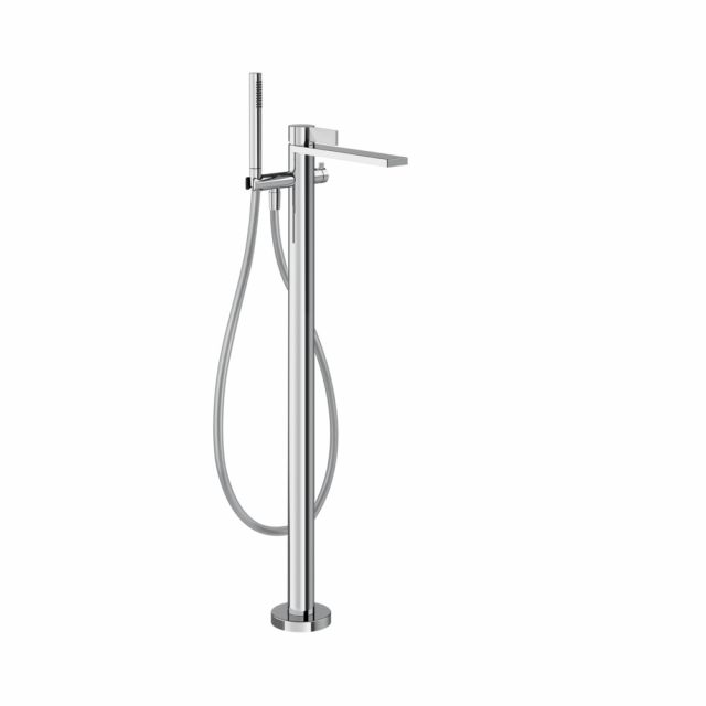 Gessi Inverso Rigato Miscelatore vasca da terra 73528+46189