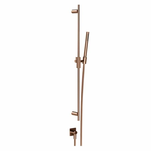 Gessi Inverso Rigato Asta saliscendi con presa acqua 73541-Copper PVD