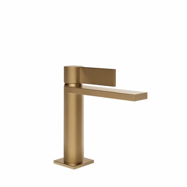 Gessi Inverso Rigato Miscelatore lavabo basso 73551-Warm Bronze Brushed PVD