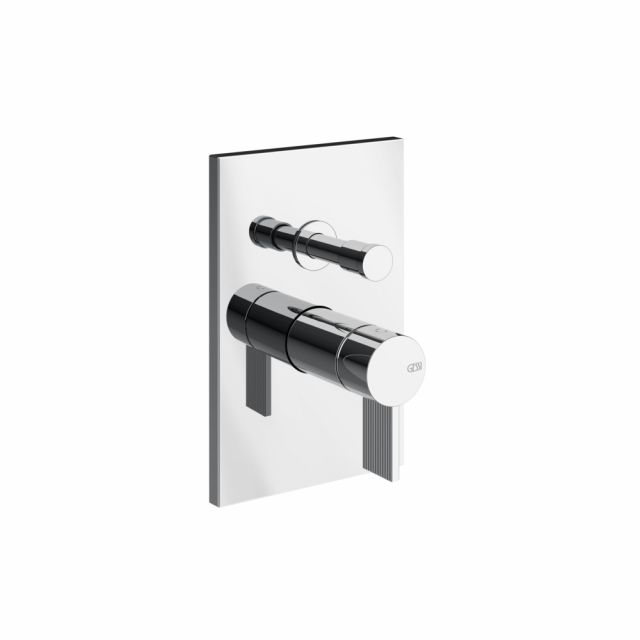Gessi Inverso Rigato Miscelatore a parete 2 vie 73579+44673-Cromo