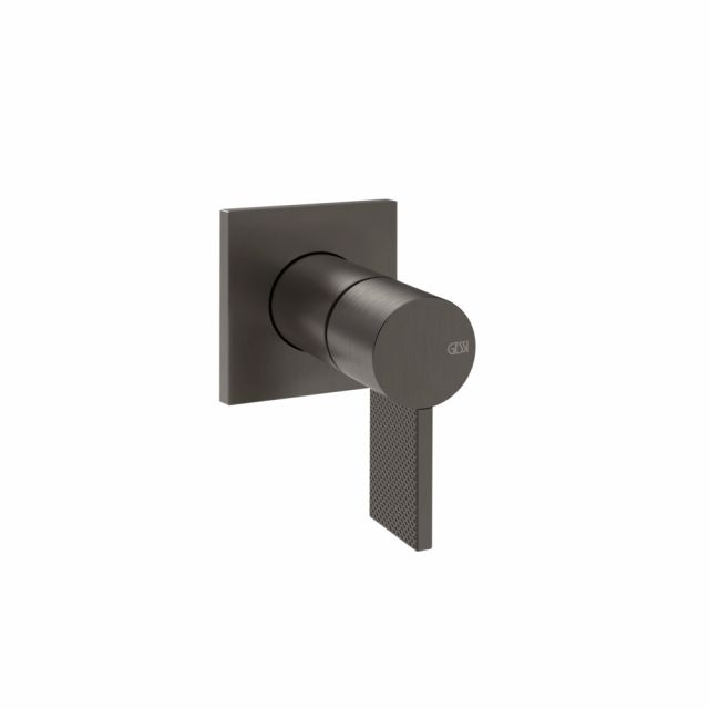 Gessi Inverso Diamantato Miscelatore lavabo a parete 73609+63412-Black Metal Brushed PVD