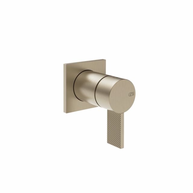 Gessi Inverso Diamantato Miscelatore doccia a parete 73619+54055-Finox Brushed Nickel