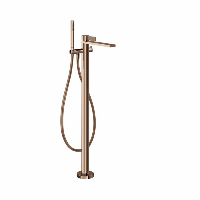 Gessi Inverso Diamantato Miscelatore esterno vasca 73628+46189-Copper PVD