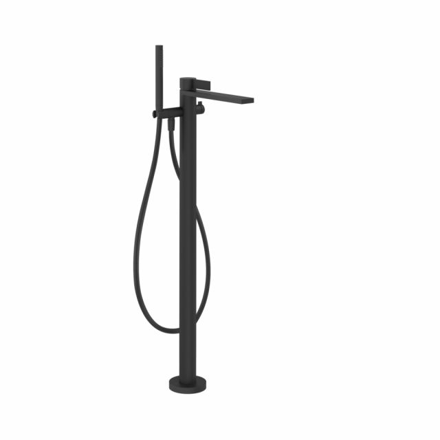 Gessi Inverso Diamantato Miscelatore esterno vasca 73628+46189-Matt Black