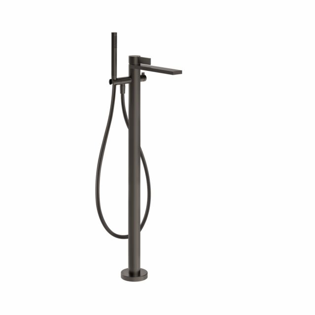 Gessi Inverso Diamantato Miscelatore esterno vasca 73628+46189-Black Metal Brushed PVD