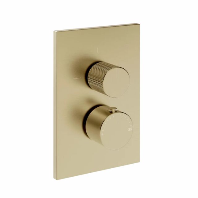 Gessi Habito Diamantato Miscelatore termostatico 1 via 73633+09269-Brass Brushed PVD