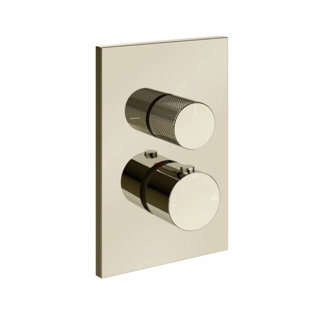 Gessi Habito Diamantato Miscelatore termostatico a 3 vie 73637+09269-Nickel PVD