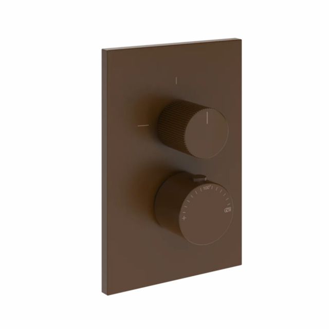 Gessi Habito Diamantato Miscelatore termostatico a 3 vie 73637+09269-Dark Bronze - Gessi