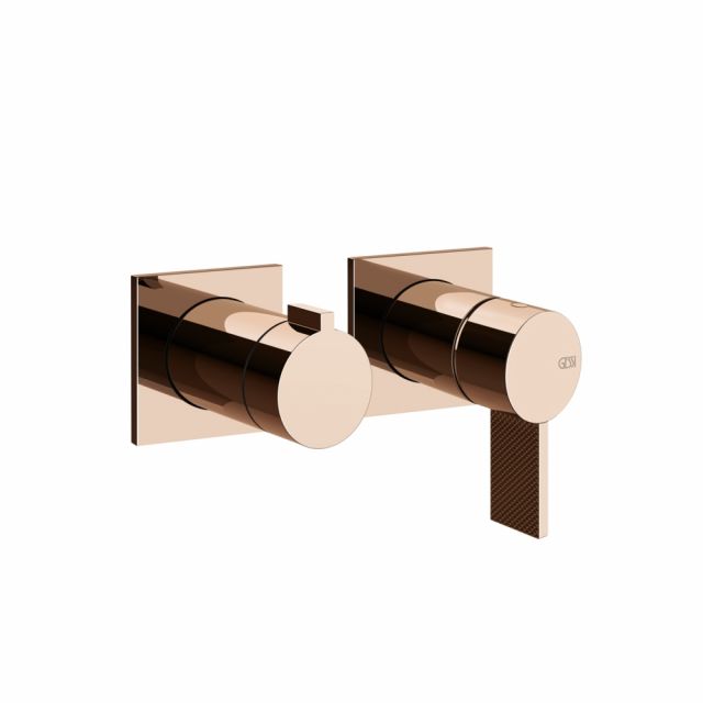 Gessi Inverso Diamantato Miscelatore Doccia a parete 73638+54073-Copper PVD